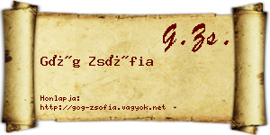 Góg Zsófia névjegykártya