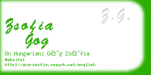 zsofia gog business card